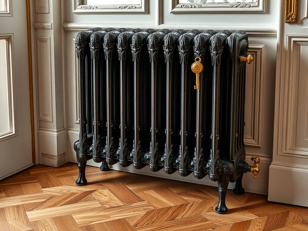 Radiateur ancien et robinet thermostatique dans un appartement versaillais, illustration de la réglementation chauffage 2026